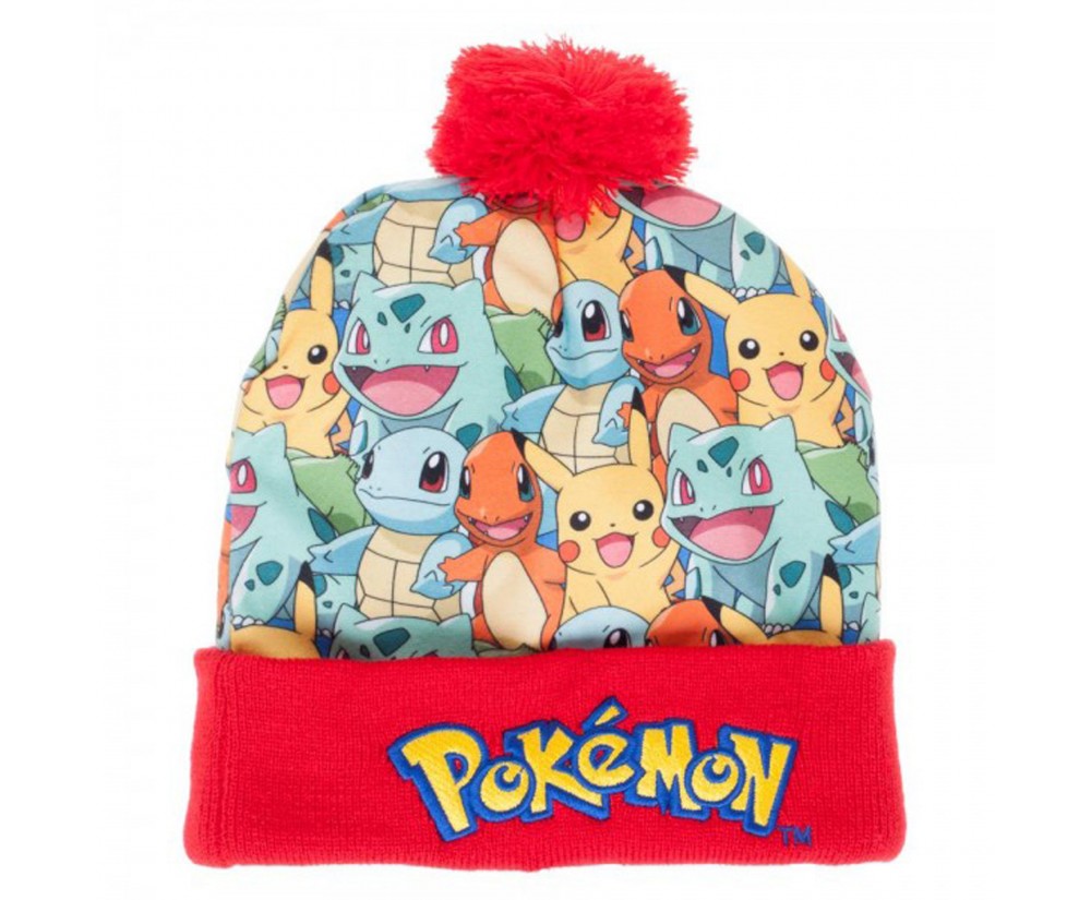 Hats - Novelty - Pokemon - Pokemon Sublimated Pom Beanie
