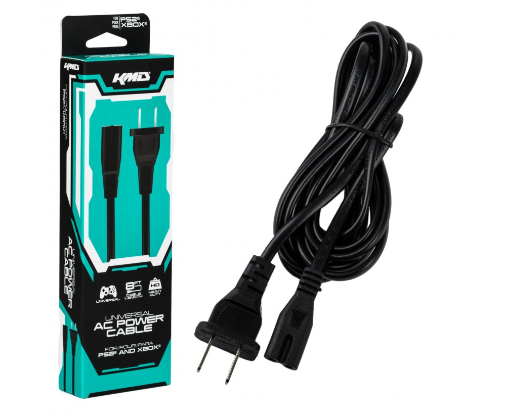 AC Power Cord for Original XBOX & PS2 8ft Replacement Power Cord Playstation 2 & XBOX AC Power Cord for Original XBOX & PS2 8ft Replacement Power Cord Playstation 2 & XBOX