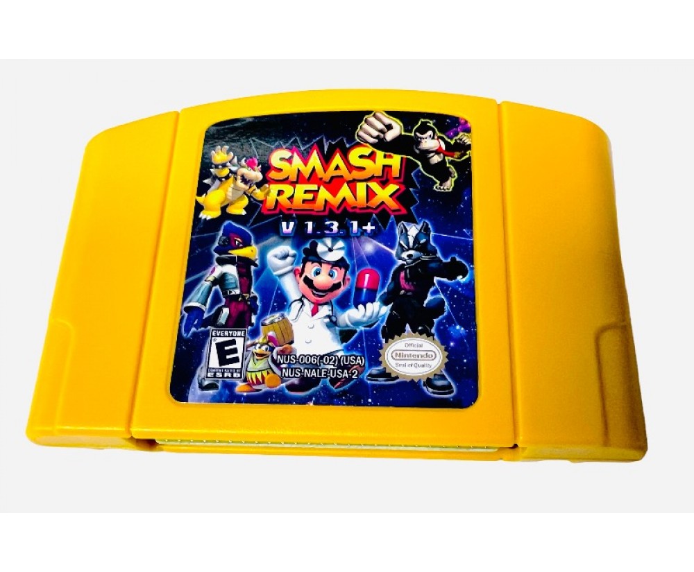 N64 Super Smash Bros + Smash Remix 1.3 + 1.4 Smash Bros Bundle - Retro Nintendo 64 - Smash Bros Bundle