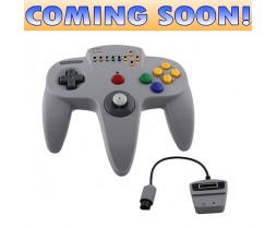 Nintendo 64 Wireless Pad - N64 Retro Controller Wireless Turbo Grey