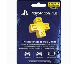 PS4 - PS3 - Subscription Card - PSN Live - 3 Month Membership - PS3/PS4/PSvita Compatible (Sony)