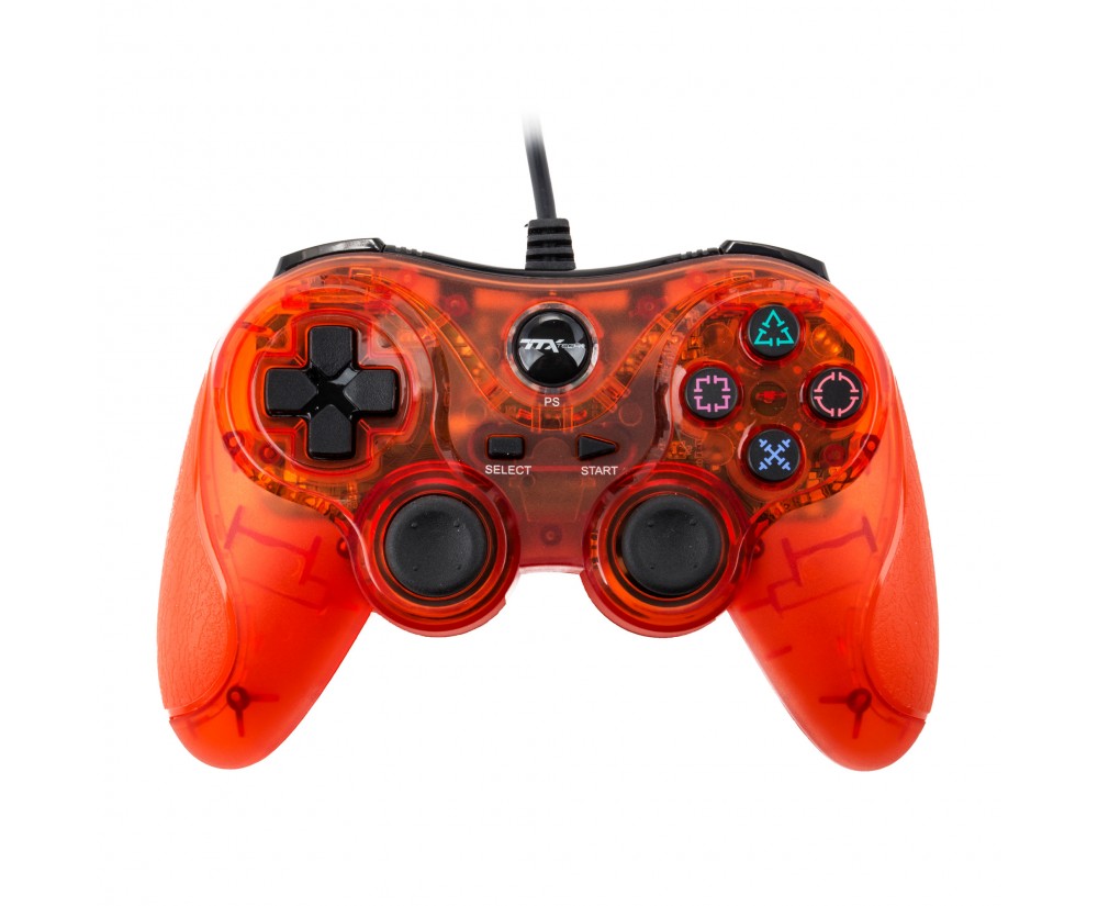Controller - PS3 - Wired - USB Controller - PC Compatible - Clear Red (TTX Tech) Controller - PS3 - Wired - USB Controller - PC Compatible - Clear Red (TTX Tech)