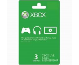 Xbox One - Xbox 360 - Subscription Card - Xbox Live - 3 Month Gold - Multi Language (Microsoft)