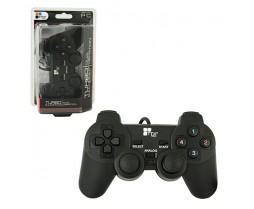 Pc Controller Usb 2.0 Single Gamepad 16 Buttons With Vibration Black (ttx Tech)