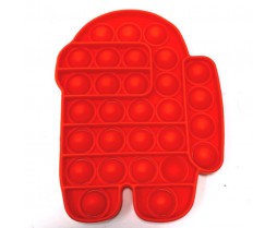 Red Spaceman Bubble Popper - Among Us Pop It Toy
