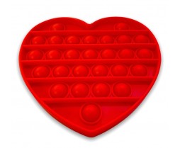 Red Heart Popping Toy - Red Heart Pop It Fidget Toy