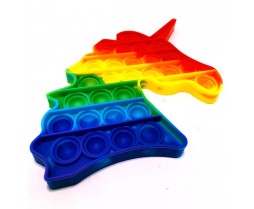 Unicorn Popping Toy - Rainbow Unicorn Pop It Fidget Toy