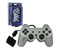 PS2 New Wired Controller Dual Shock 2 Style Controller Silver (TTX Tech)