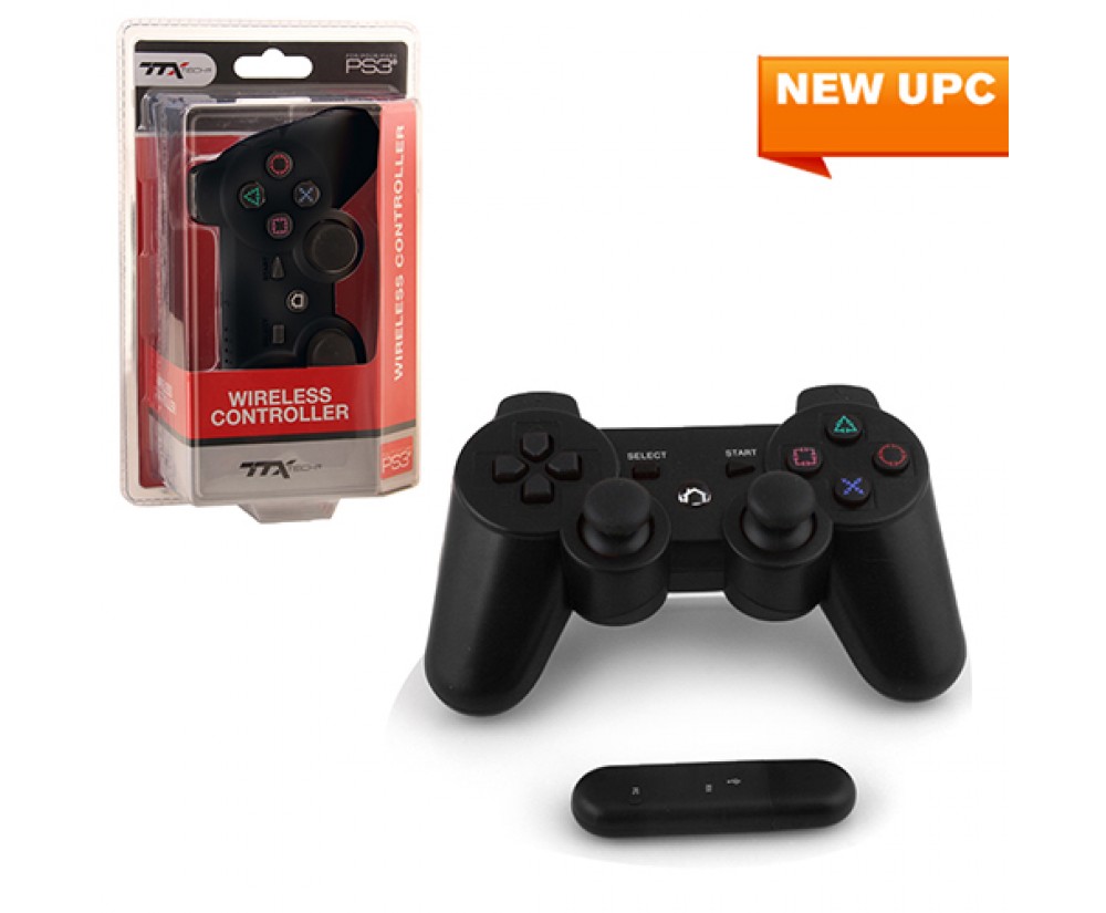 PS3 Controller Wireless 2.4 GHZ Controller Black (TTX Tech)