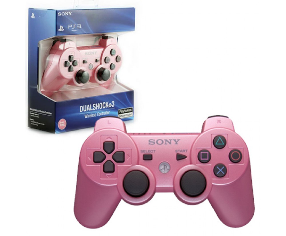 PS3 Pink Wireless DualShock 3 Controller New Official Sony Pink PS3 Pink Wireless DualShock 3 Controller New Official Sony Pink