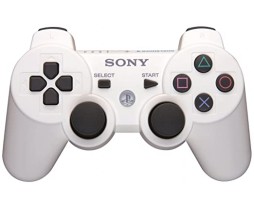 White PS3 Dualshock 3 - Sony Dualshock 3 Controller