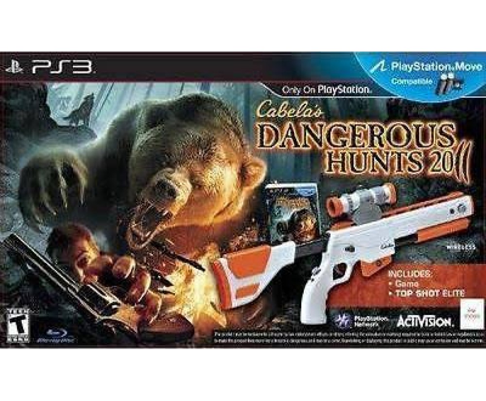 PS3 - Playstation 3 Cabela's Dangerous Hunts 2011 with Top Shot Elite Open Box