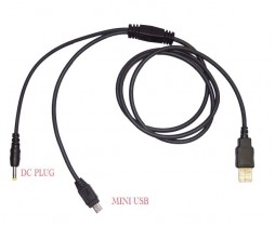New - PSP Cable Mini-USB and DC to USB