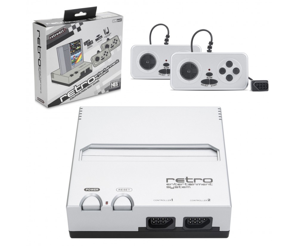 Console - NES - 8-Bit - Top Loader - Silver/Black (Retro-Bit)