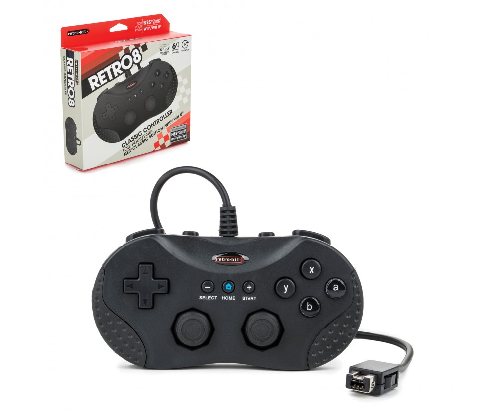 Wired Controller - Wii U/Wii/NES Classic - Classic Controller - Black (Retro-Bit) Wired Controller - Wii U/Wii/NES Classic - Classic Controller - Black (Retro-Bit)