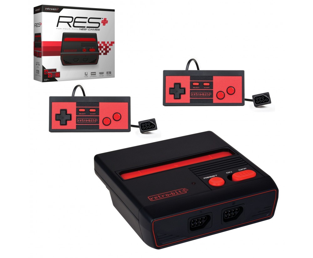 Console - NES - 8-Bit - RES Plus (w/HDMI Port) - Black/Red (Retro-Bit)