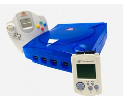 Blue Modded Dreamcast GDEMU + SD Card + DreamPSU w/Collection in Blue