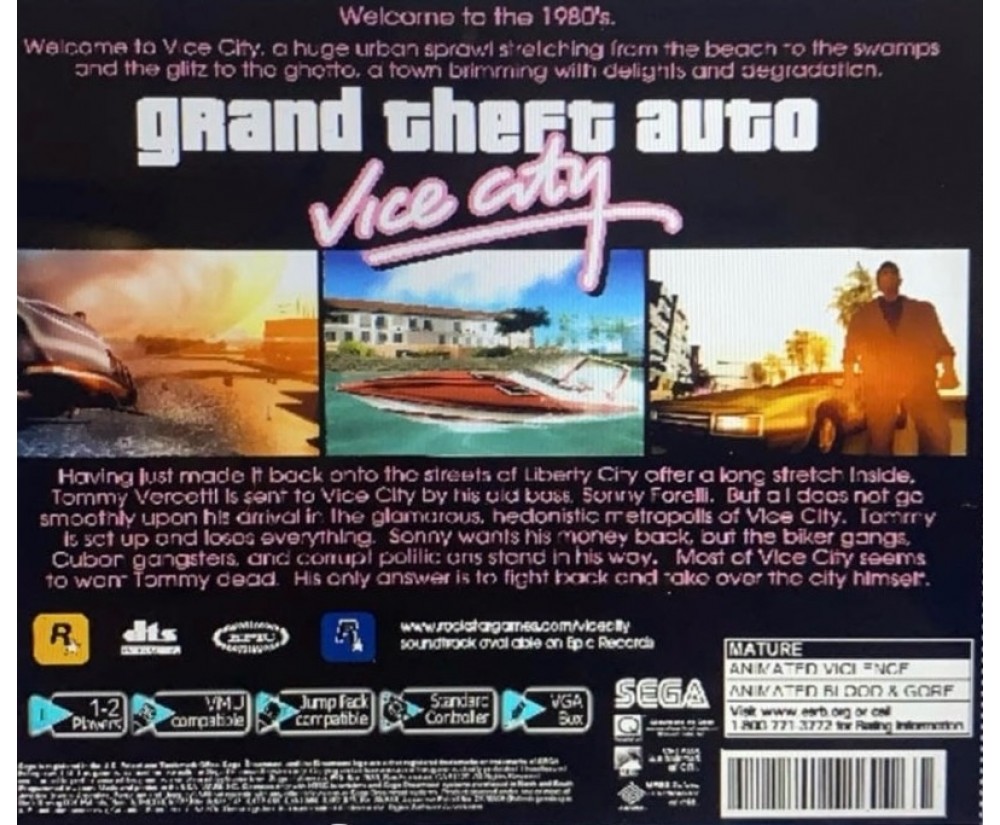 Dreamcast - Grand Theft Auto Vice City - GTA Vice City *FS Dreamcast - Grand Theft Auto Vice City - GTA Vice City *FS
