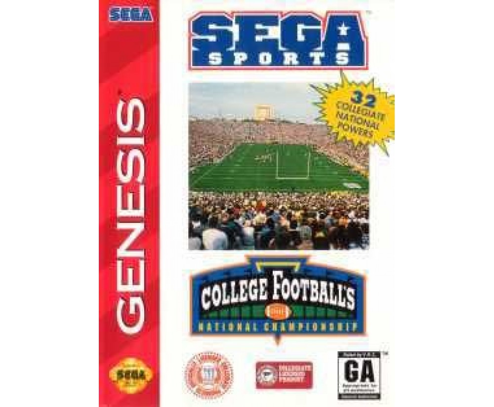GENESIS - Sega Genesis College Football's National Championship Pre-Played