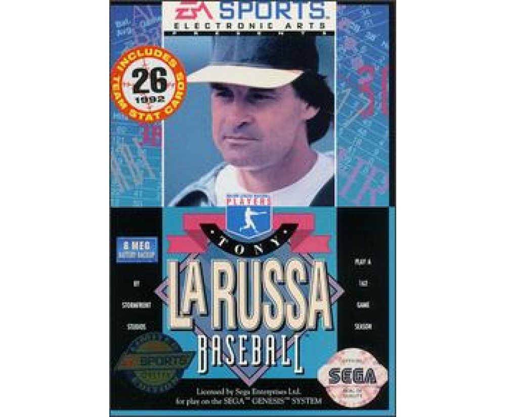 GEN - Sega Genesis Tony LaRussa Baseball Pre-Played GEN - Sega Genesis Tony LaRussa Baseball Pre-Played