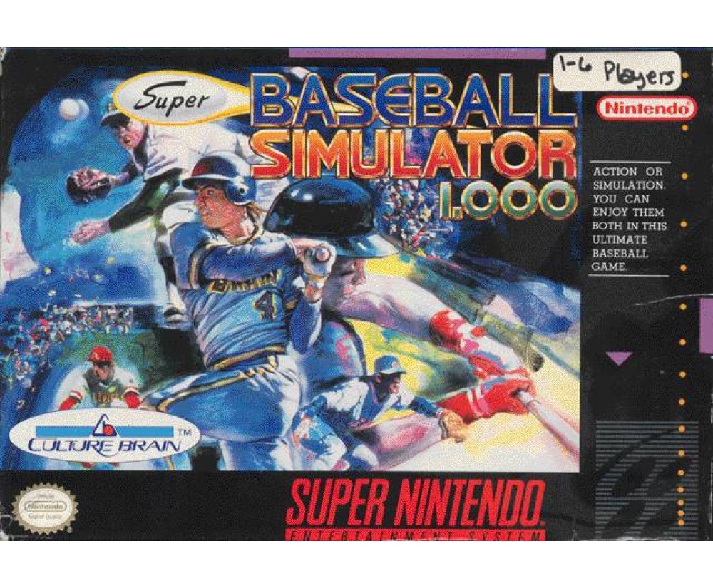 SNES - Super Nintendo Super Baseball Simulator 1.000 Pre-Played
