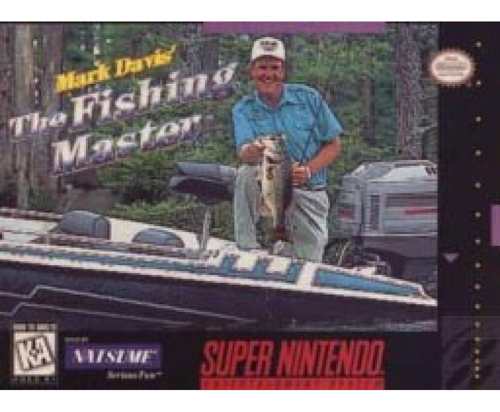 SNES Super Nintendo Mark Davis' The Fishing Master Pre-Played - SNES. For Retro Super Nintendo Super Nintendo Mark Davis' The Fishing Master Pre-Played