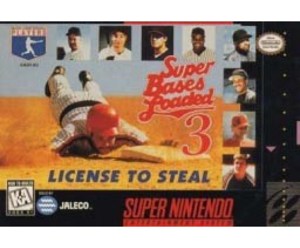 Super Nintendo Super Bases Loaded 3: License to Steal Pre-Played Original Packaging