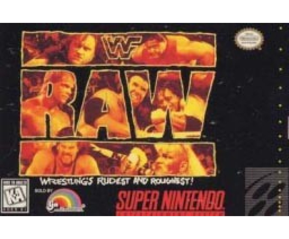 SNES Super Nintendo WWF Raw - Retro Super Nintendo - Super Nintendo WWF Raw