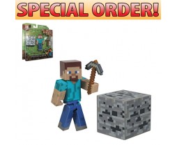 So Toy Minecraft Action Figure 3' Core Steve With Accessory 9 Pack