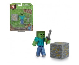 So Toy Minecraft Action Figure 3' Core Zombie With Accessory 9 Pack