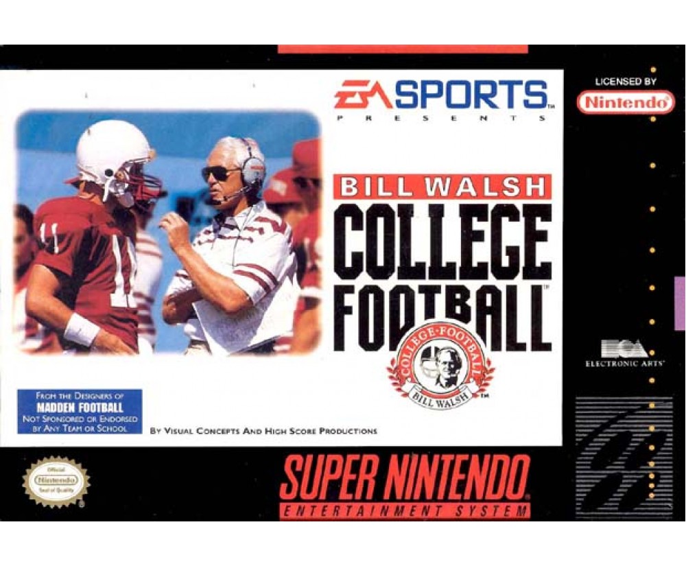 Super Nintendo Bill Walsh College Football (Cartridge Only)