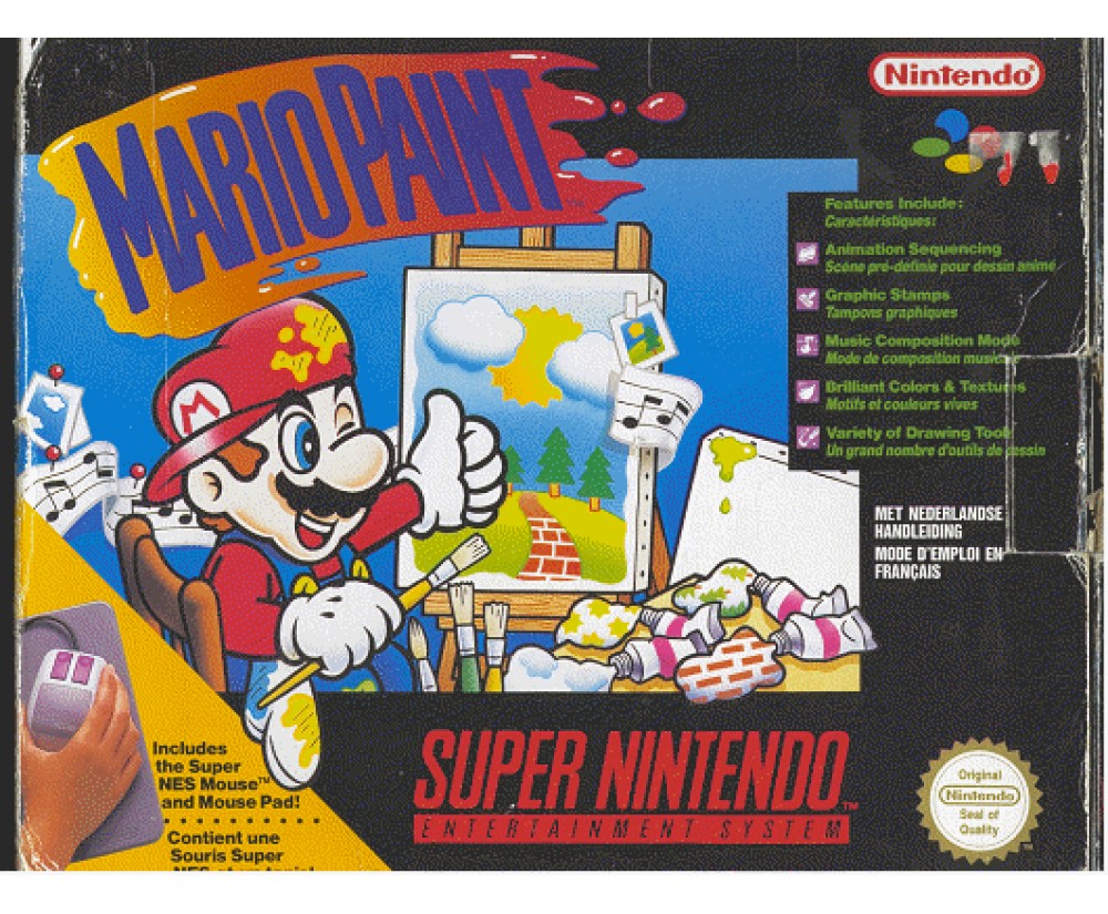 Super Nintendo Mario Paint (without required mouse) (Cartridge Only)