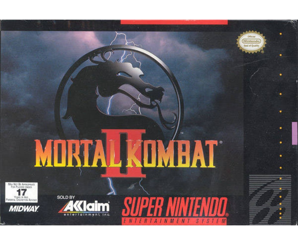 Mortal Kombat 2 SNES Super Nintendo Mortal Kombat II Game Only - Retro Super Nintendo - Super Nintendo Mortal Kombat II - Game Only