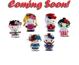 Toy Hello Kitty Street Fighter Pvc Figure Set Series 1 Assorted 12-pack (4 Each Of Chun-li Vs. Zangief Ryu Vs. Cammy And M. Bison Vs. E. Honda) (sanrio)