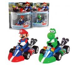 Toy Mario Kart Pull Back Large 6 Pack Assorted (4 Mario 2 Yoshi) (nintendo)