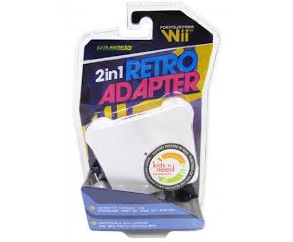 New - Komodo 2 in 1 Retro Adapter for Wii