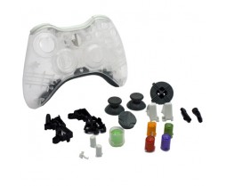 Xbox 360 Clear Controller Shell Housing w/Button Set