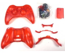 Clear Red - Xbox 360 Custom Controller Shells